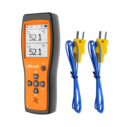 Elitech ICT-220 Dual Thermocouple Thermometer – Hochpräzisions-K-Typ-Temperatursensor mit App