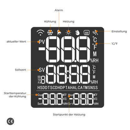 Elitech STC-1000WiFi EU Drahtloser vorverdrahteter Temperaturregler-Thermostat