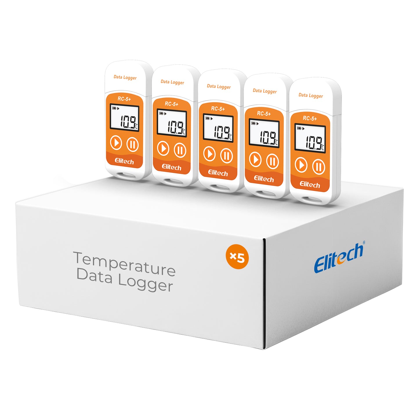 Elitech RC-5+ USB Temperatur Datenlogger mit zertifizierter Kalibrierung -30℃ ~ 70℃