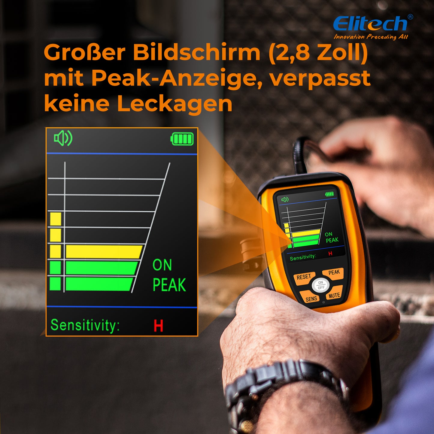 Elitech ILD-200 Infrarotsensor Elektronischer Kältemittel-Leckdetektor HVAC Freon-Leckdetektor