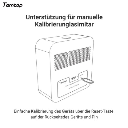 Temtop M10 Luftqualitätsmonitor für PM2,5 HCHO TVOC AQI