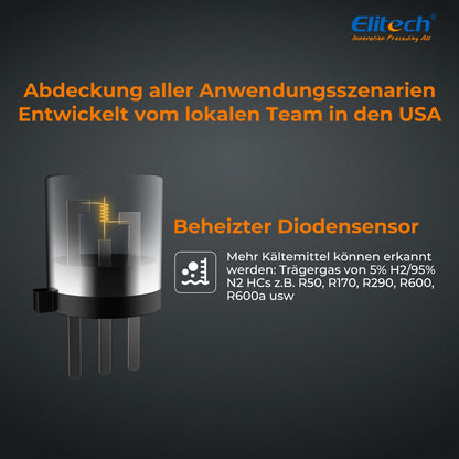 Elitech ILD-100H Tragbarer Heizdiode-Kältemittel-Lecksucher