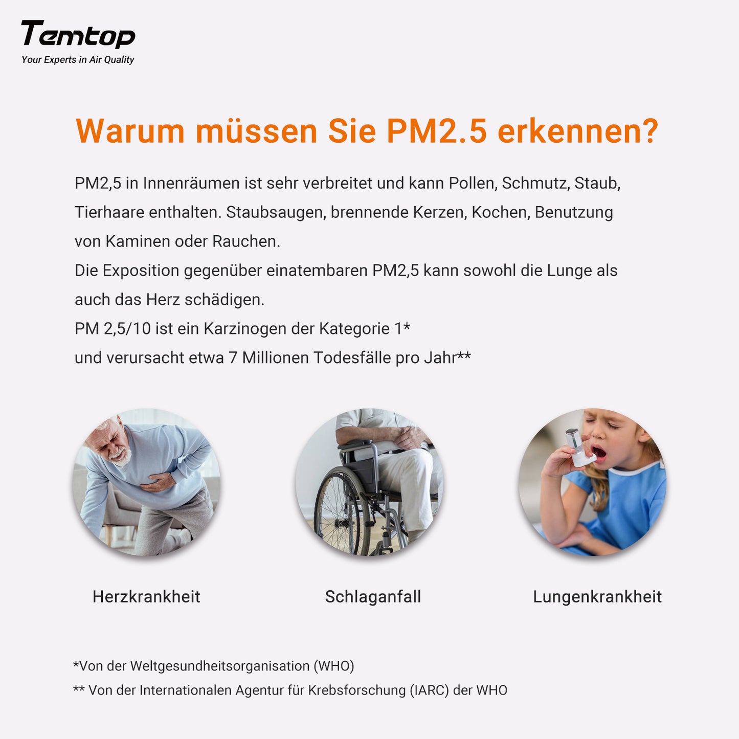 Temtop S1-up Innen Luftqualität Messgerät, Temperatur und Luftfeuchtigkeit, AQI PM2.5-Monitor