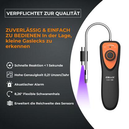 Elitech CLD-100UV Kältemittel-Lecksucher, Halogen-Kälteleckagetester mit UV-LED