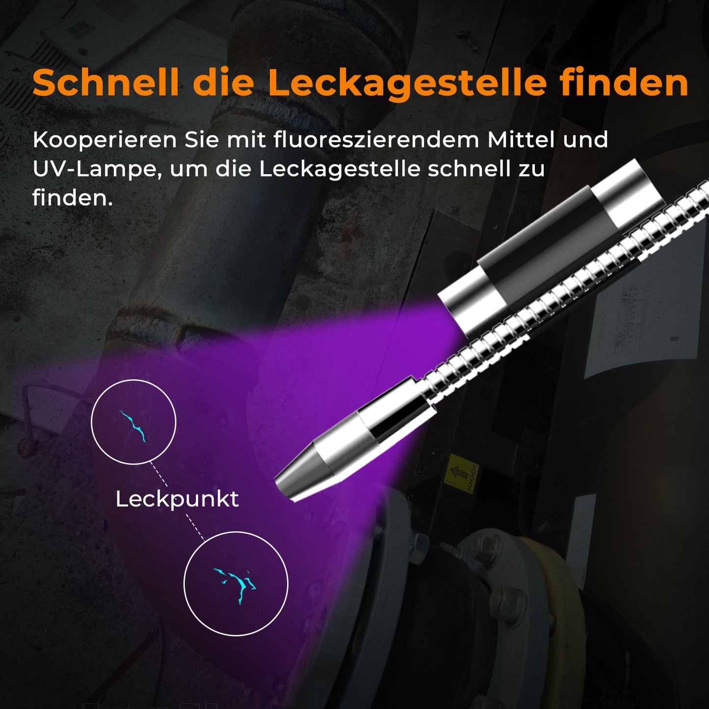 Elitech CLD-100UV Kältemittel-Lecksucher, Halogen-Kälteleckagetester mit UV-LED